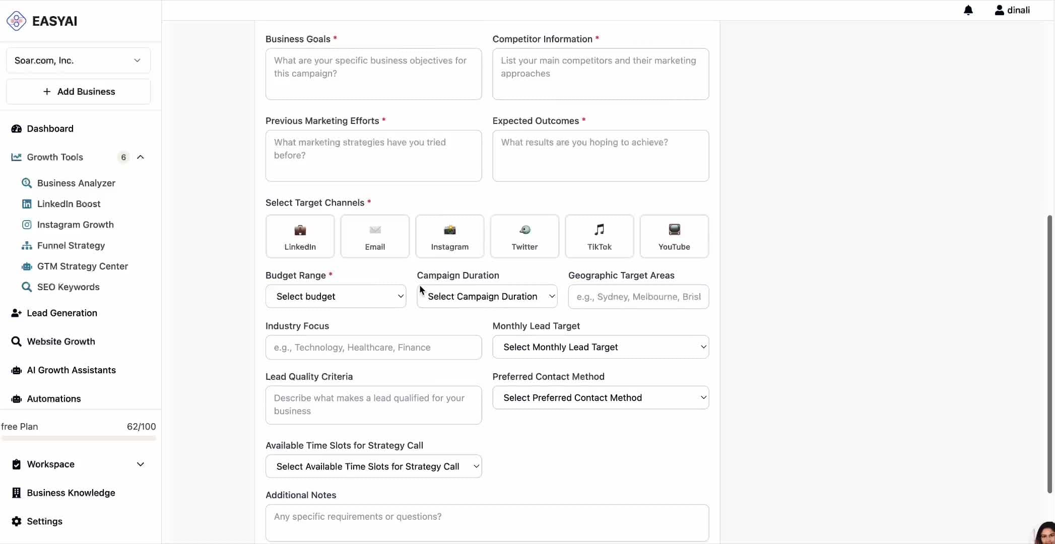 Lead generation demo